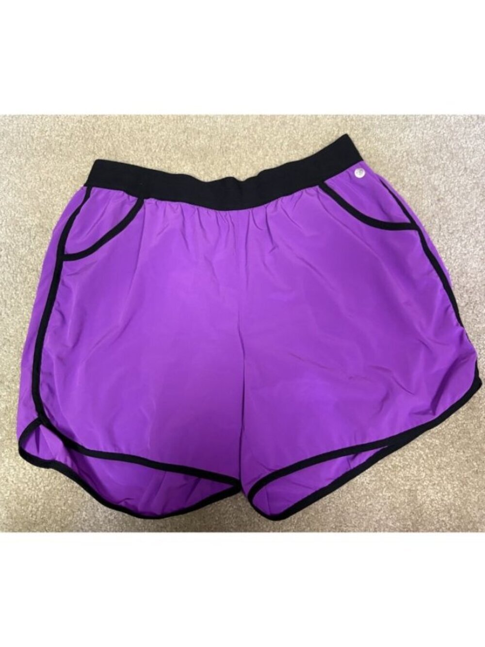 Livi Lane Bryant Activewear Shorts 18/20 Purple Polyester Stretch Built In Liner
